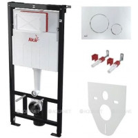 Комплект инсталляции 4 в 1 AlcaPlast AM101/1120-4:1 RU M671-0001 кнопка M671 хром