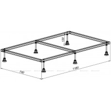 Каркас для литьевого поддона Aquanet 1200x800 мм сталь 00267177