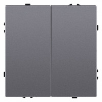 Выключатель двухклавишный без рамки Kollinger Eclipse EC-004GY