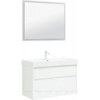 Набор мебели для ванной Aquanet Nova Lite 100 2 ящика Slim Synergy белый глянец 00274177