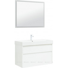 Набор мебели для ванной Aquanet Nova Lite 100 2 ящика Slim Synergy белый глянец 00274177 Набор мебели для ванной Aquanet Nova Lite 100 2 ящика Slim Synergy белый глянец 00274177