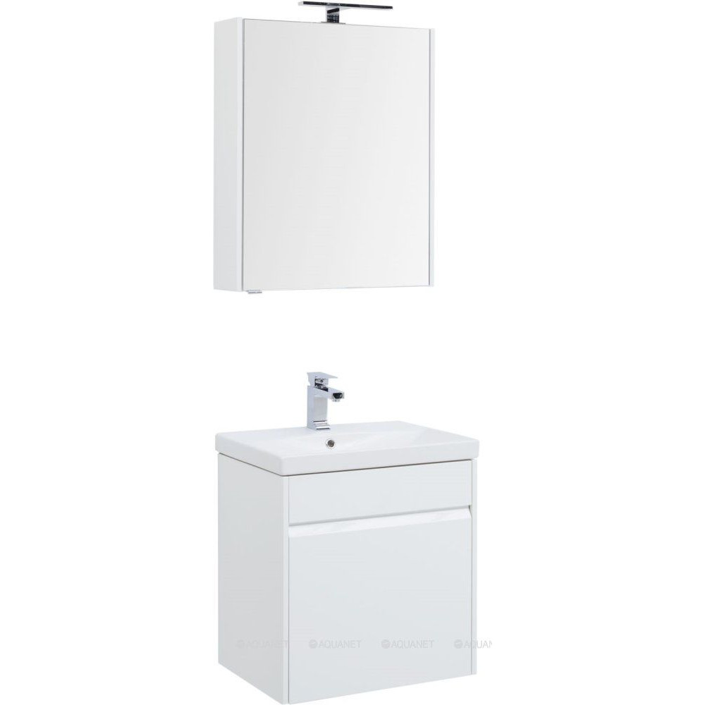 Набор мебели для ванной Aquanet Palermo 60 (Moduo) белый глянец 00254720