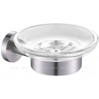 Мыльница Aquanet 4585 стекло с держателем круглая хром 4585