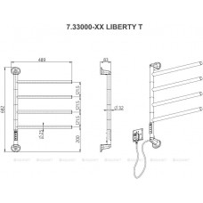 Полотенцесушитель электрический Allen Brau Liberty T 683х489 мм черный матовый 7.33000-31
