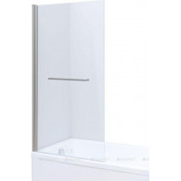 Шторка на борт ванны Allen Brau Priority 800x1500 мм стекло Optiwhite браш. ал. 3.31024.BA