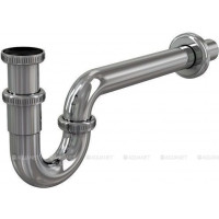 Сифон для биде AlcaPlast Ø32 мм металлический хром A45E