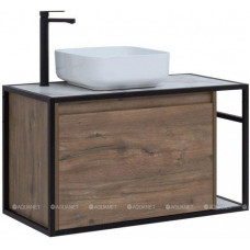 Тумба под раковину Aquanet Nova Lite LOFT 90 L дуб рустикальный 00261660