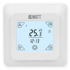 Терморегулятор программируемый IQWATT IQ THERMOSTAT TS сенсорный белый 406 Терморегулятор программируемый IQWATT IQ THERMOSTAT TS сенсорный белый 406