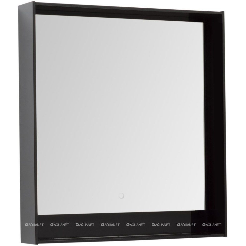Зеркало Aquanet Милан 80 LED черный глянец 00306387