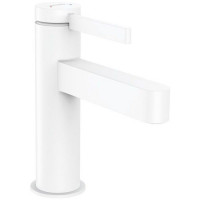 Смеситель для раковины hansgrohe Finoris 100 однорычажный с клапаном Push-Open матовый белый 76010700