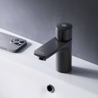 Смеситель для раковины AM.PM X-Joy TouchReel нажимной черный матовый F85A02522