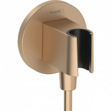 Шланговое подсоединение с держателем для душа hansgrohe FixFit Porter S шлифованная бронза 26888140