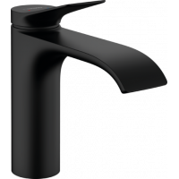 Смеситель для раковины hansgrohe Vivenis 110 без сливного гарнитура черный матовый 75022670