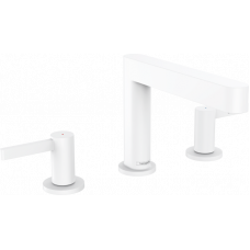Смеситель для раковины Hansgrohe Finoris на 3 отверстия 113 мм с донным клапаном Push-Open белый матовый 76033700 Смеситель для раковины Hansgrohe Finoris на 3 отверстия 113 мм с донным клапаном Push-Open белый матовый 76033700
