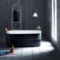 Ванна отдельностоящая Agape Vieques 171x72.6x63.5 см темно-серая AVAS0911ZG