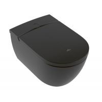Унитаз-биде подвесной безободковый Villeroy & Boch ViClean-I 100 CeramicPlus Pure Black V0E100R7
