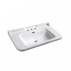 Раковина керамическая Kerasan Waldorf 100х55 см 3 отверстия белый/бронза 4142K1bi/cr / 811393br Раковина керамическая Kerasan Waldorf 100х55 см 3 отверстия белый/бронза 4142K1bi/cr / 811393br