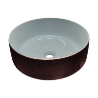 Раковина накладная Artceram Cognac 42 см белый / testa di moro COL001 01 65