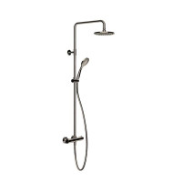 Душевая система Gessi Emporio с верхним душем, термостатом, штангой, шлангом и ручным душем Finox Brushed Nickel 35181-149