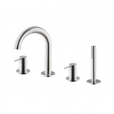 Смеситель для ванны на борт ванны Newform X-Steel 316 на 4 отверстия с душем Inox 69682XC.50.050 Смеситель для ванны на борт ванны Newform X-Steel 316 на 4 отверстия с душем Inox 69682XC.50.050