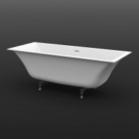 Ванна встраиваемая Knief Shape 170х70х60 см со сливом-переливом click-clack белый матовый 0600-730-01