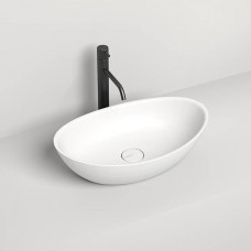 Раковина накладная Salini NOEMI 56х34х15 см S-Stone белый матовый 1101203SM