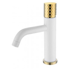 Смеситель для раковины Boheme Stick White Diamond Gold 121-WG Смеситель для раковины Boheme Stick White Diamond Gold 121-WG