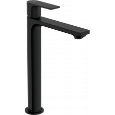 Смеситель для раковины Hansgrohe Rebris E 242 мм со сливным гарнитуром CoolStart черный матовый 72581670