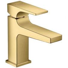Смеситель для раковины Hansgrohe Metropol 100 однорычажный клапан Push-Open полированное золото 32500990 Смеситель для раковины Hansgrohe Metropol 100 однорычажный клапан Push-Open полированное золото 32500990