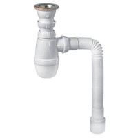 Сифон для раковины Wirquin Минор 1 1/2 x 40 мм с гофротрубой 800 мм 30718026