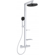 Душевая система с термостатом Ideal Standard ALU+ Ø 260/100 мм полки 130 и 208 мм BD583SI Душевая система с термостатом Ideal Standard ALU+ Ø 260/100 мм полки 130 и 208 мм BD583SI