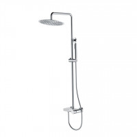 Душевая стойка Boheme Stick Spirale со смесителем и верхним душем 30 см хром 128-CRCR.4