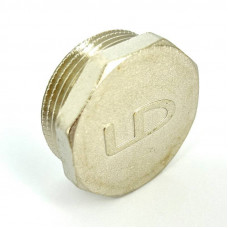 Заглушка LD Pride латунная никелированная 1 1/4 наружная резьба LD.67.505.32 Заглушка LD Pride латунная никелированная 1 1/4 наружная резьба LD.67.505.32