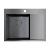 Кухонная мойка Omoikiri Akisame 65-L-GM 65x51 см вороненая сталь 4973097