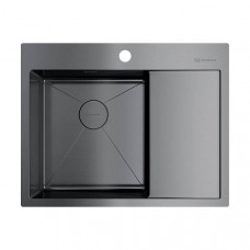 Кухонная мойка Omoikiri Akisame 65-L-GM 65x51 см вороненая сталь 4973097