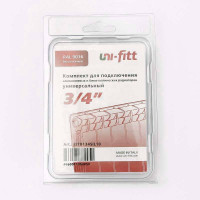 Комплект для подключения радиатора UNI-FITT 1x3/4 дюйма с силиконовой прокладкой RAL 9016 KIT0134SIL10