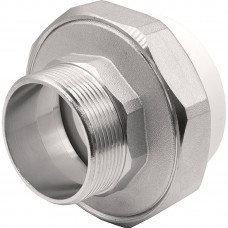 Муфта комбинированная разъемная PP-R Thermolight 63x2 НР белая НС-1620539