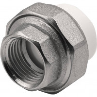 Муфта комбинированная разъемная THERMOLIGHT PP-R ВР 20х1/2 белая НС-1620517