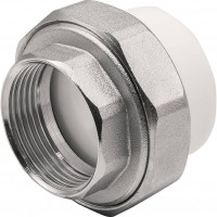 Муфта комбинированная разъемная THERMOLIGHT PP-R ВР 50х1 1/2 белая НС-1620526