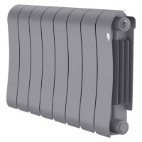 Радиатор биметаллический Royal Thermo Infinity 300 Silver Satin 8 секций боковое подключение НС-1683697