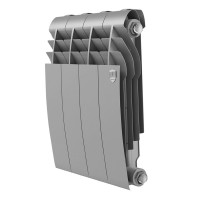 Радиатор биметаллический Royal Thermo BILINER 350 Silver Satin 4 секции боковое подключение НС-1682248