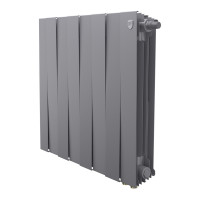 Радиатор биметаллический Royal Thermo PianoForte 500 8 секций нижнее подключение Silver Satin 1682382