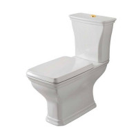 Унитаз-моноблок Artceram Civitas 36х54 см белый золото HEA010 73, CIC009 01 00, CIV004 01 00