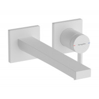 Смеситель для раковины Hansgrohe Tecturis E настенный скрытого монтажа излив 225 мм матовый белый 73051700
