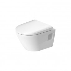 Унитаз подвесной Duravit D-Neo 37x48 см безободковый с сиденьем белый 45870900A1 Унитаз подвесной Duravit D-Neo 37x48 см безободковый с сиденьем белый 45870900A1