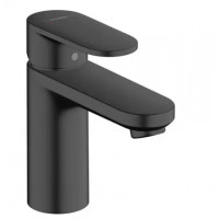 Смеситель для раковины Hansgrohe Vernis Blend 100 однорычажный без сливного гарнитура матовый черный 71580670