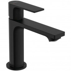 Смеситель для раковины Hansgrohe Rebris E 110 однорычажный со сливным гарнитуром матовый черный 72557670