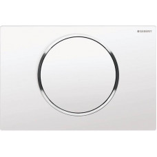 Смывная клавиша Geberit Sigma10 смыв-стоп белый/глянцевый хром 115.758.KJ.5