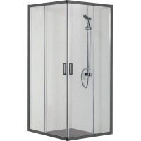 Душевой уголок Aquanet ARI KV 10020BL 1000x1000x2000 мм квадратный черный/прозрачное стекло AQ ARI KV 10020BL