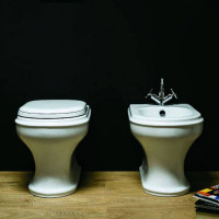 Унитаз напольный Azzurra Charme 52x40x42 см Bianco lucido CHVCTT000000BI